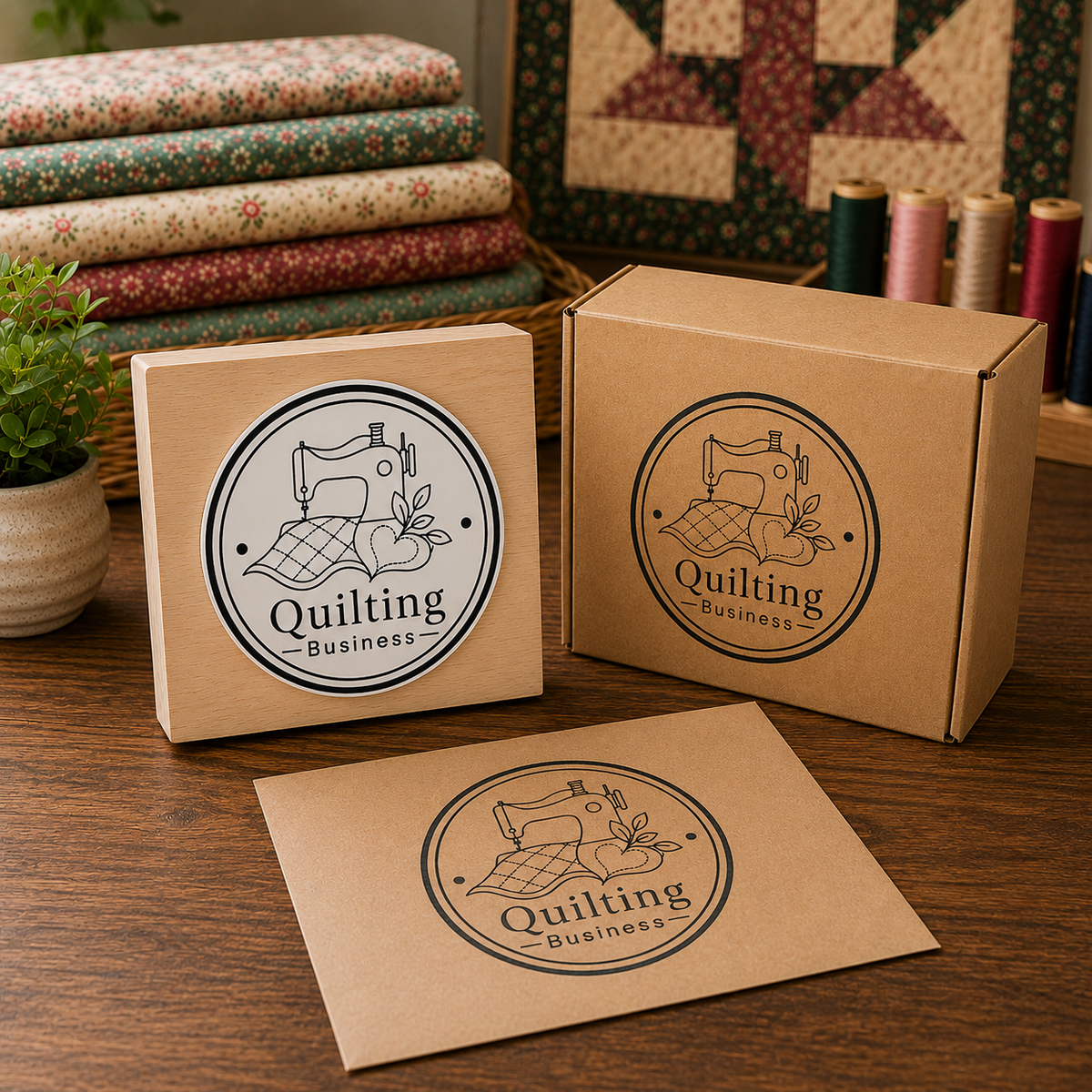 Big Custom Stamp for Quilting Business | Logo Stamp – StampMyMark®