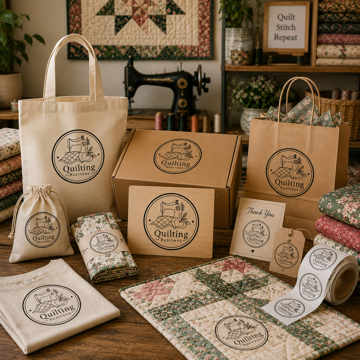 Big Custom Stamp for Quilting Business | Logo Stamp – StampMyMark®