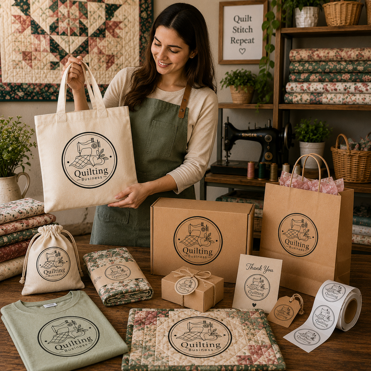 Big Custom Stamp for Quilting Business | Logo Stamp – StampMyMark®