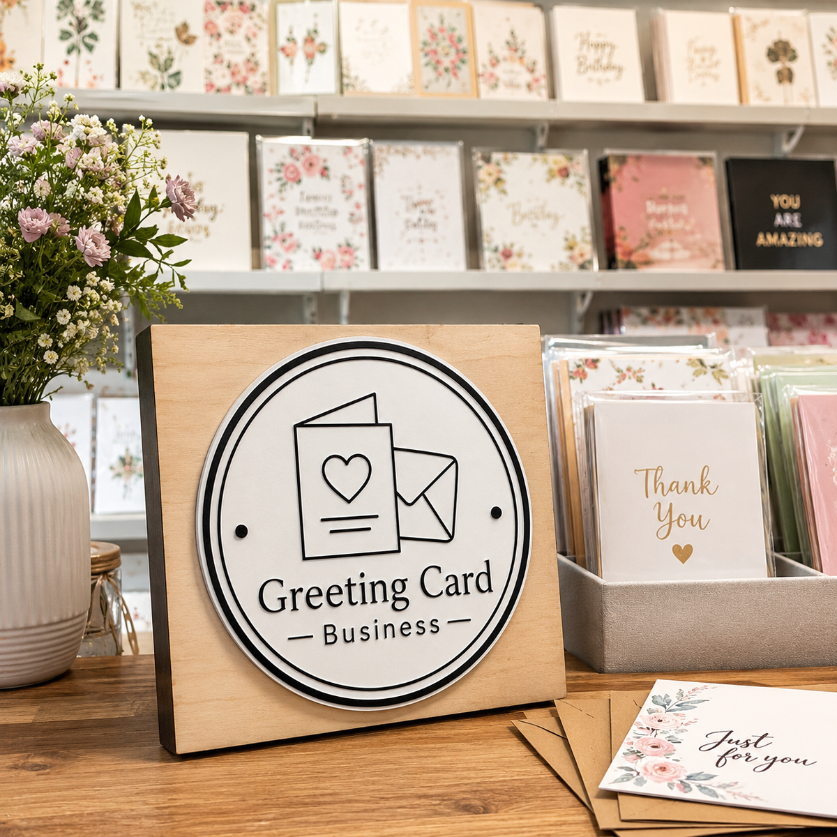 Big Custom Stamp for Greeting Card Business | Logo Stamp – StampMyMark®