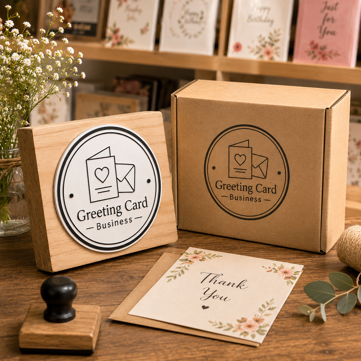 Big Custom Stamp for Greeting Card Business | Logo Stamp – StampMyMark®