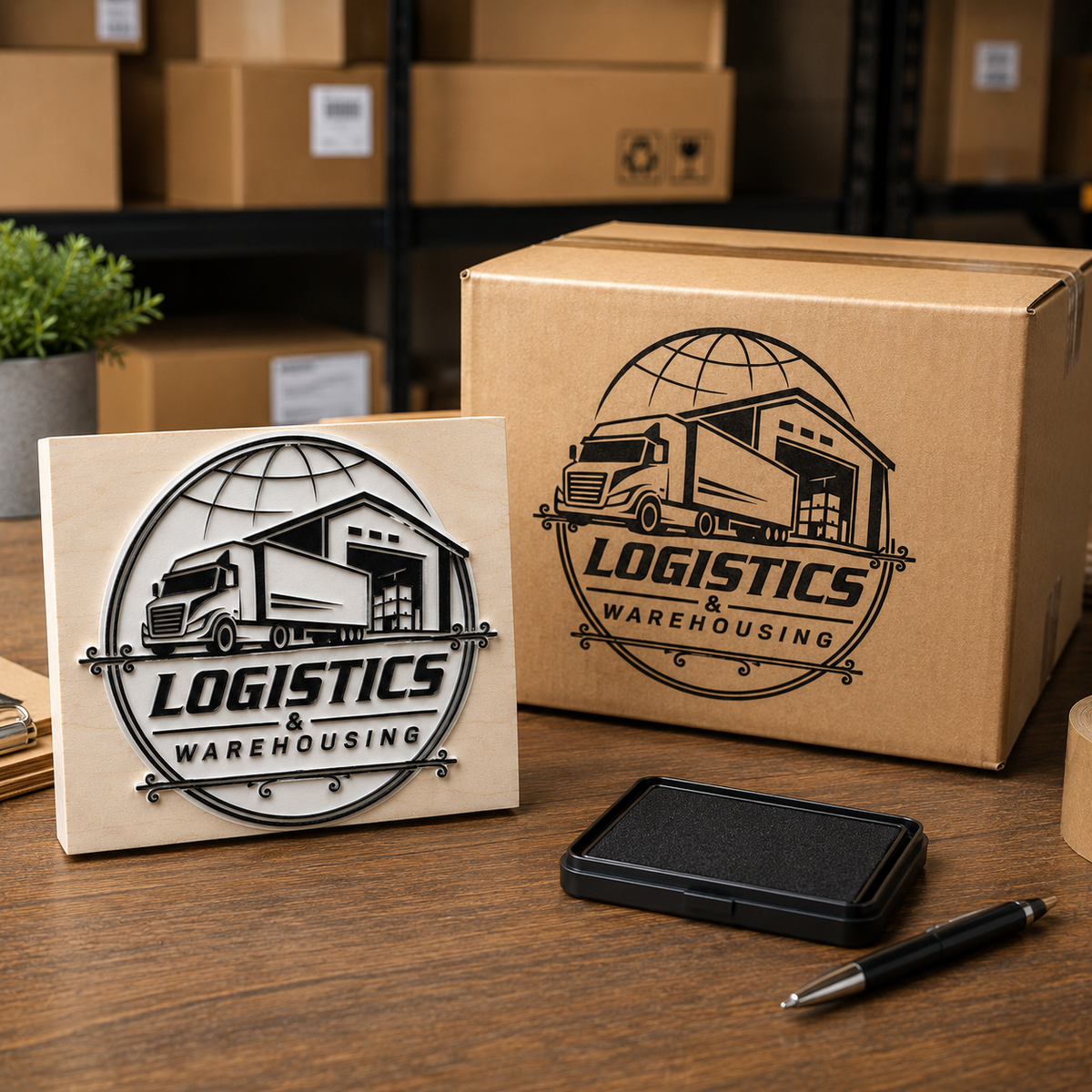 Big Custom Stamp for Logistics & Warehousing | Logo Stamp – StampMyMark®