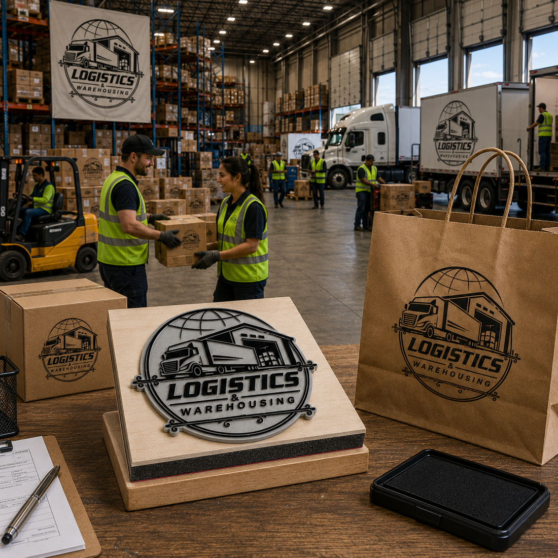 Big Custom Stamp for Logistics & Warehousing | Logo Stamp – StampMyMark®