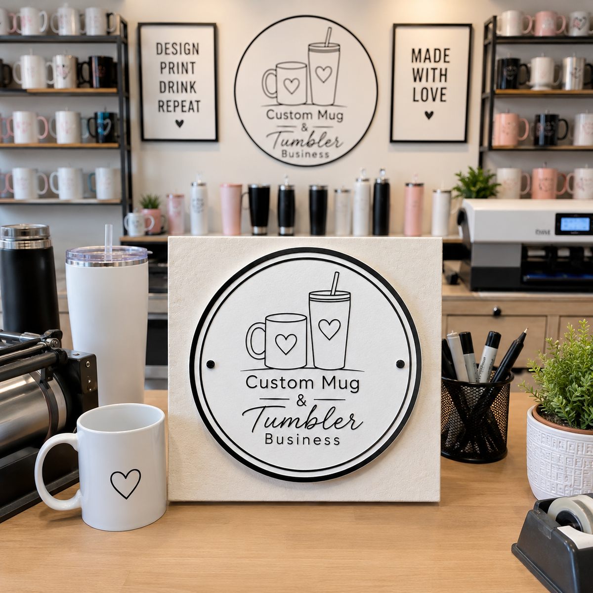Big Custom Stamp for Custom Mug & Tumbler Business | Logo Stamp – StampMyMark®