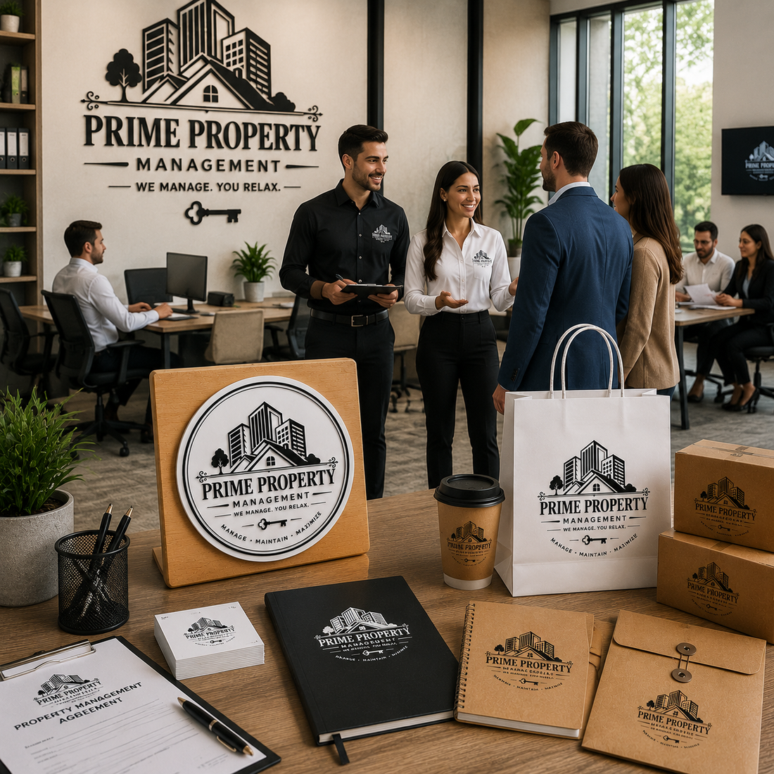 Big Custom Stamp for Property Management Company | Logo Stamp – StampMyMark®