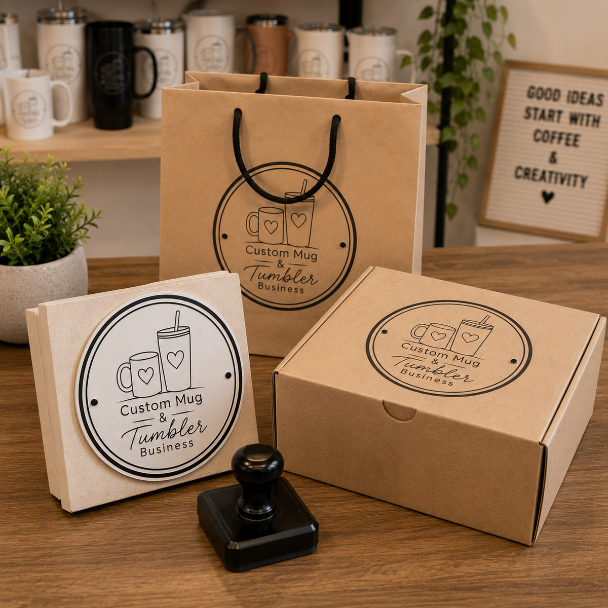 Big Custom Stamp for Custom Mug & Tumbler Business | Logo Stamp – StampMyMark®