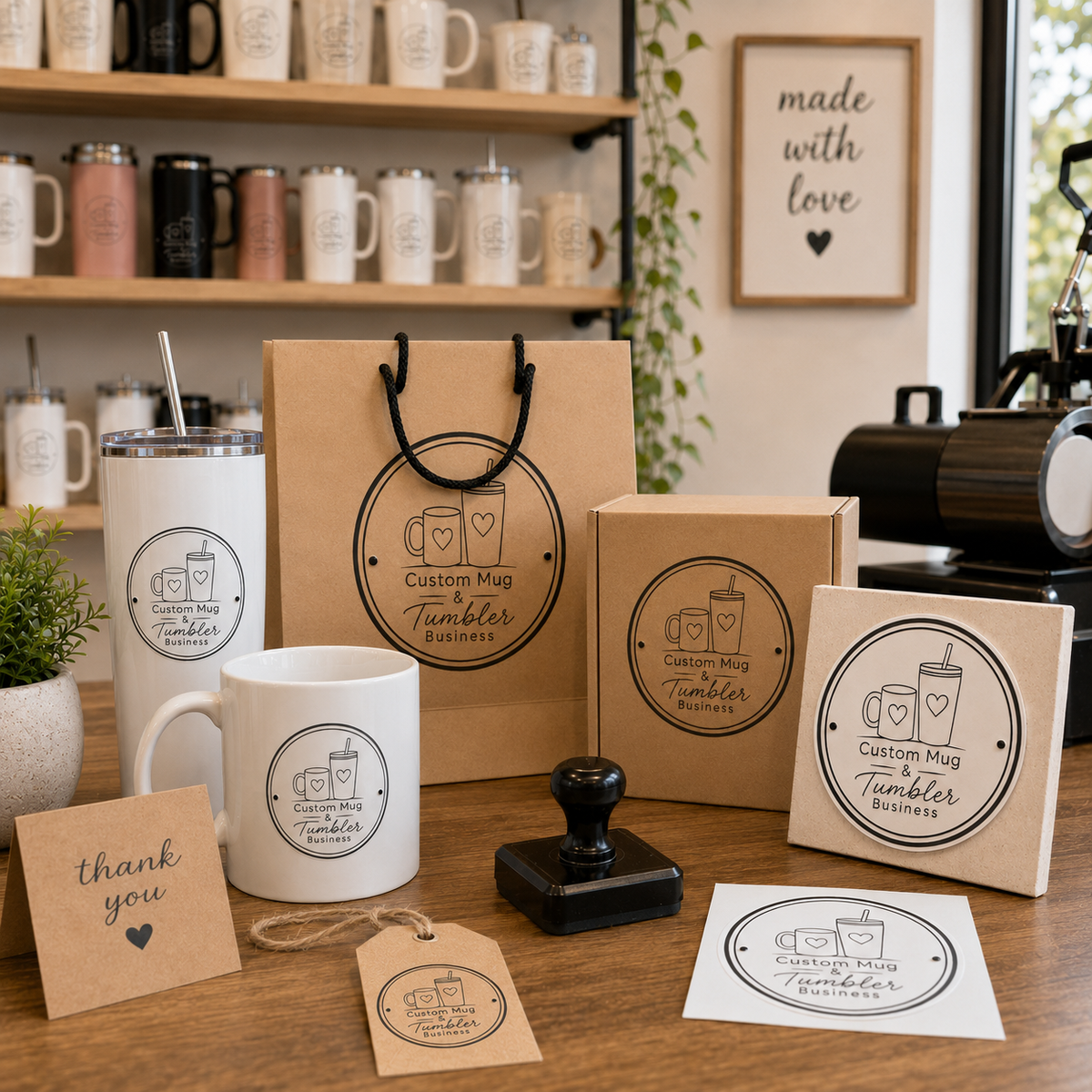 Big Custom Stamp for Custom Mug & Tumbler Business | Logo Stamp – StampMyMark®