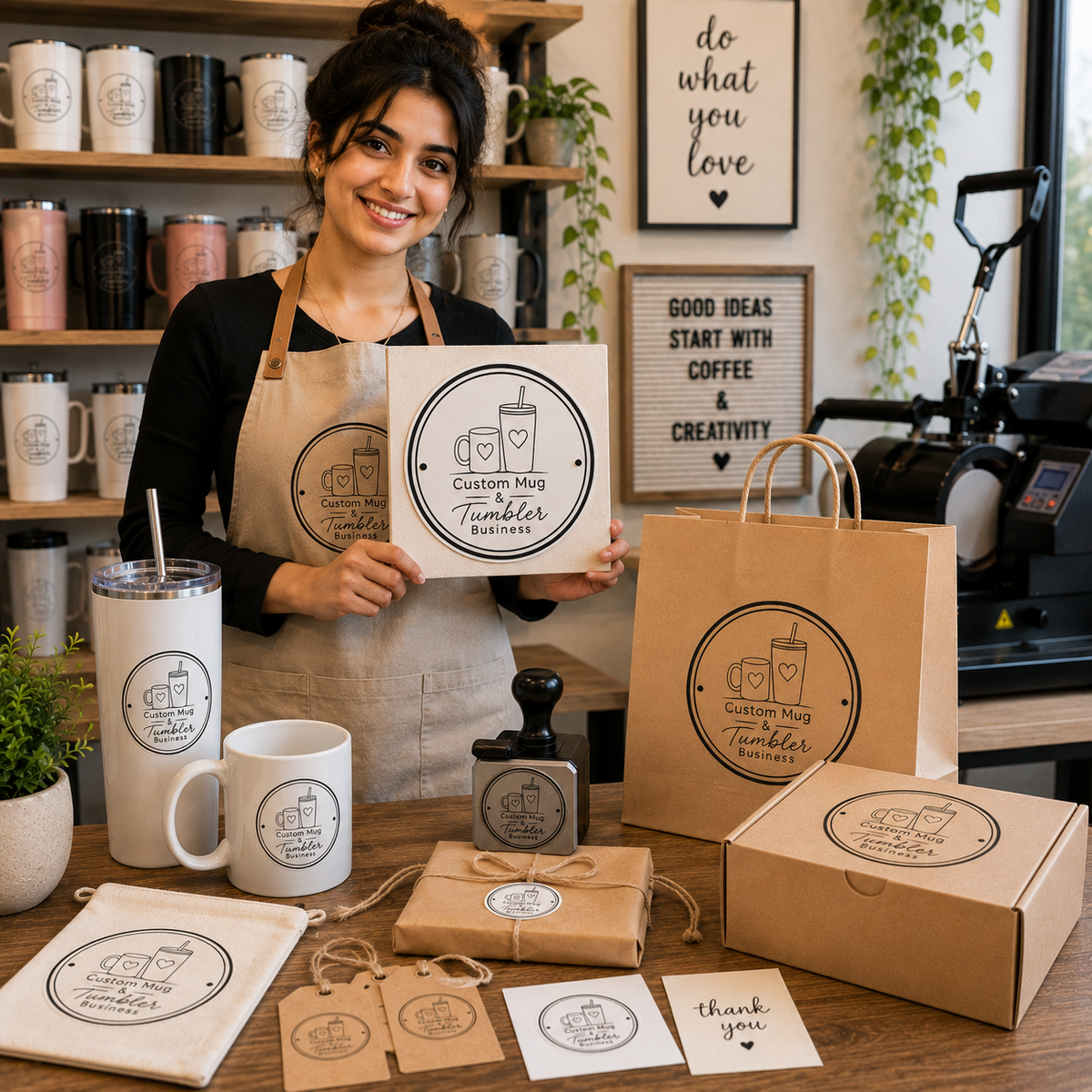 Big Custom Stamp for Custom Mug & Tumbler Business | Logo Stamp – StampMyMark®
