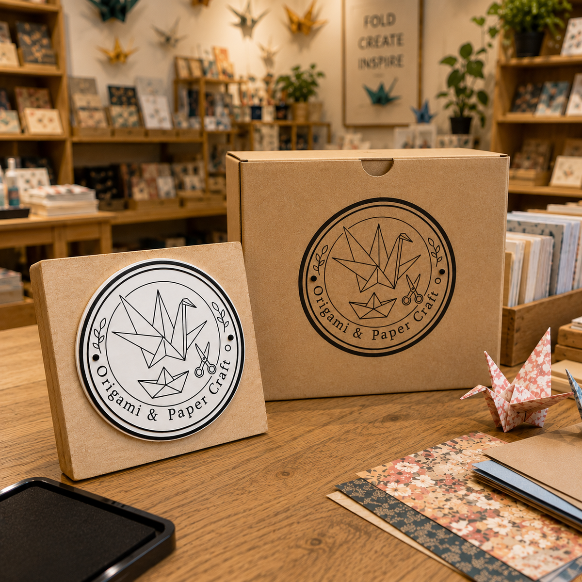 Big Custom Stamp for Origami & Paper Craft Business | Logo Stamp – StampMyMark®