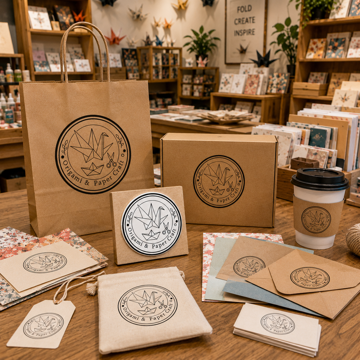 Big Custom Stamp for Origami & Paper Craft Business | Logo Stamp – StampMyMark®