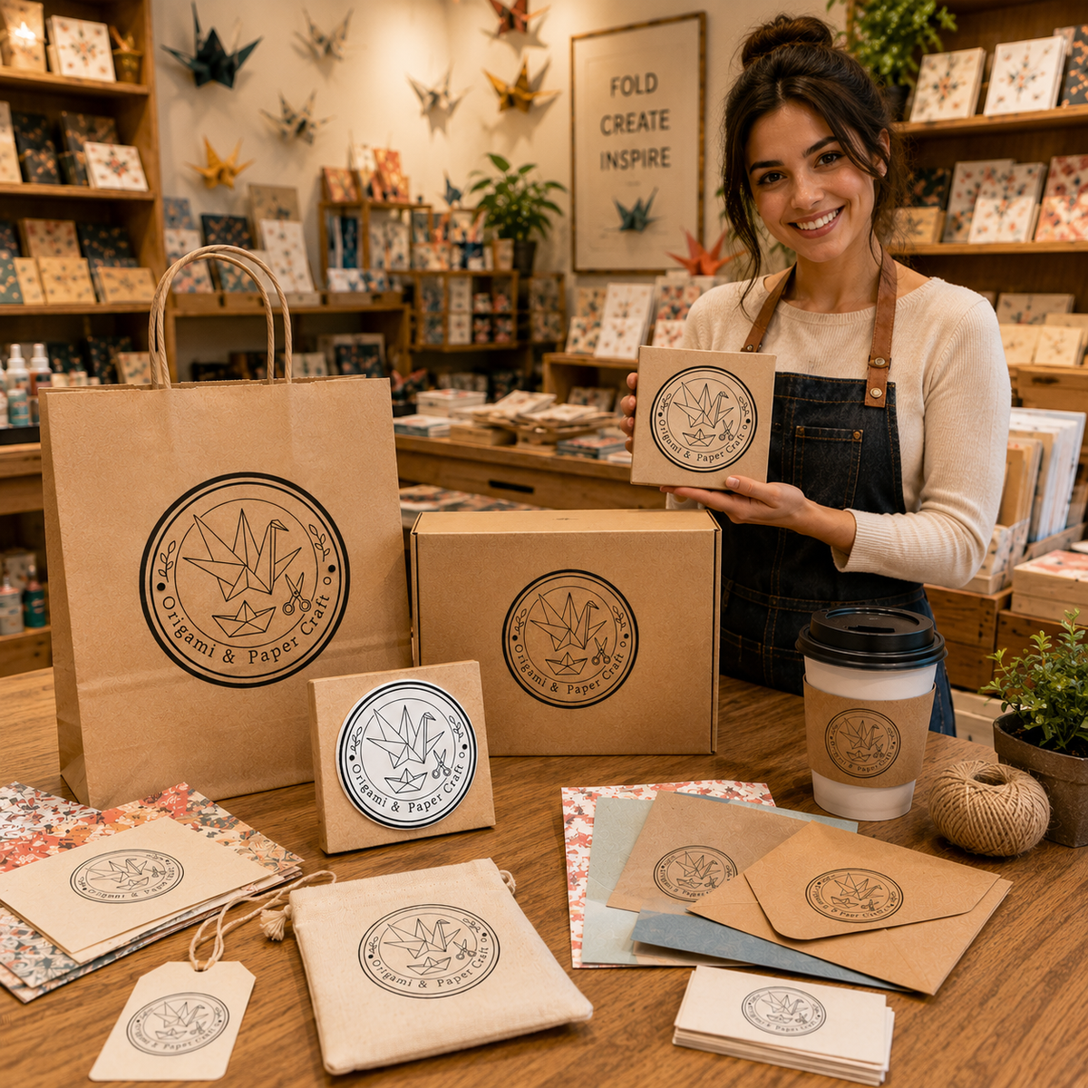 Big Custom Stamp for Origami & Paper Craft Business | Logo Stamp – StampMyMark®