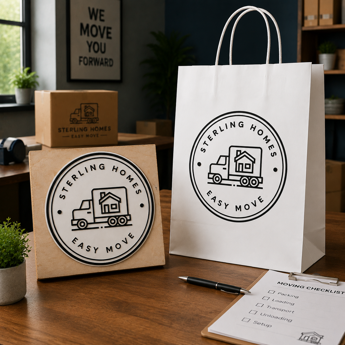 Big Custom Stamp for Moving & Packing Service | Logo Stamp – StampMyMark®