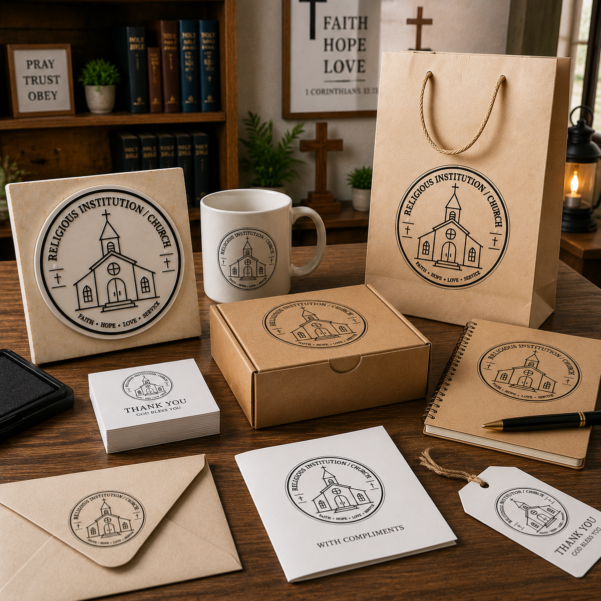 Big Custom Stamp for Religious Institution / Church | Logo Stamp – StampMyMark®