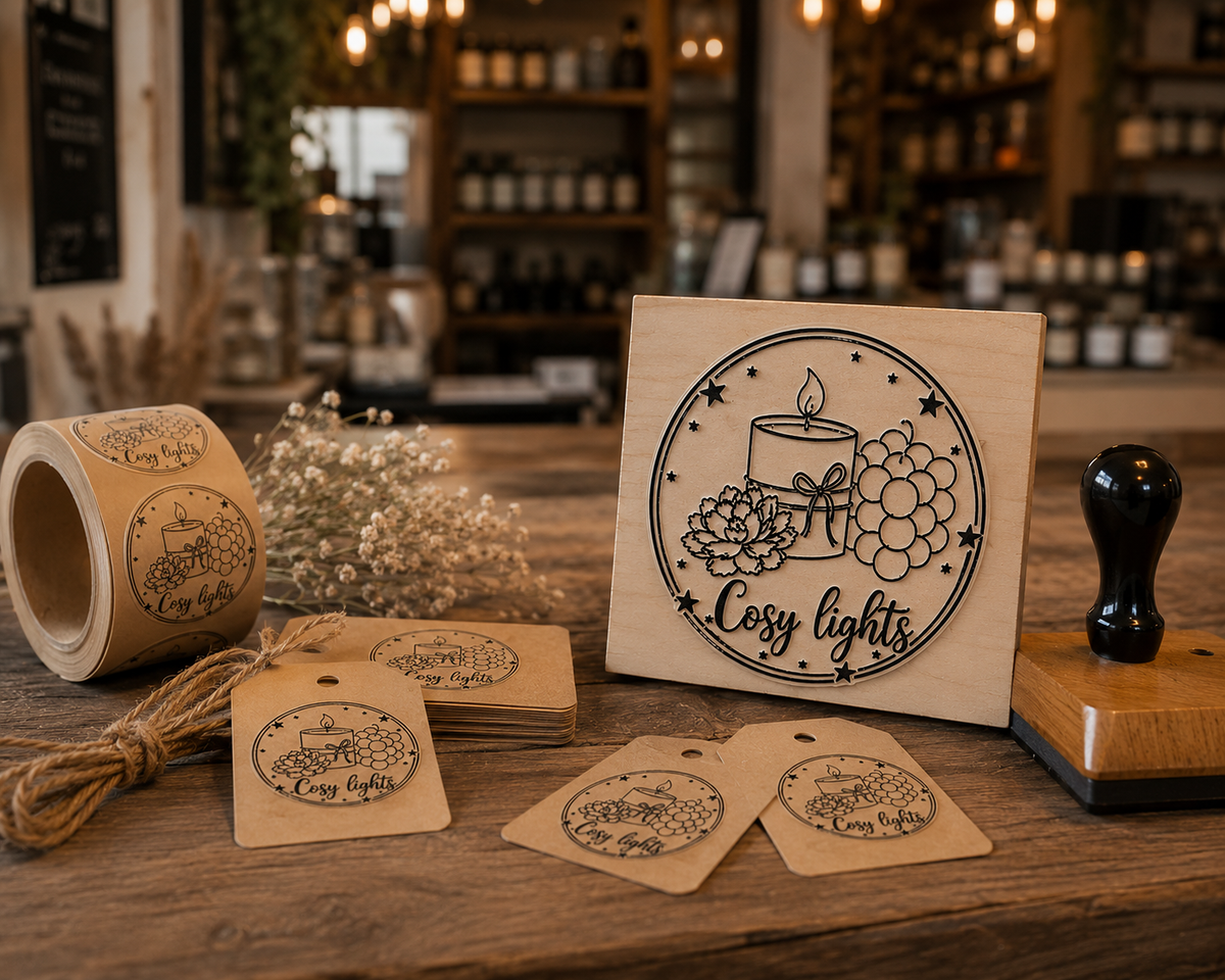 Big Custom Stamp for Candle Business | Logo Stamp – StampMyMark®