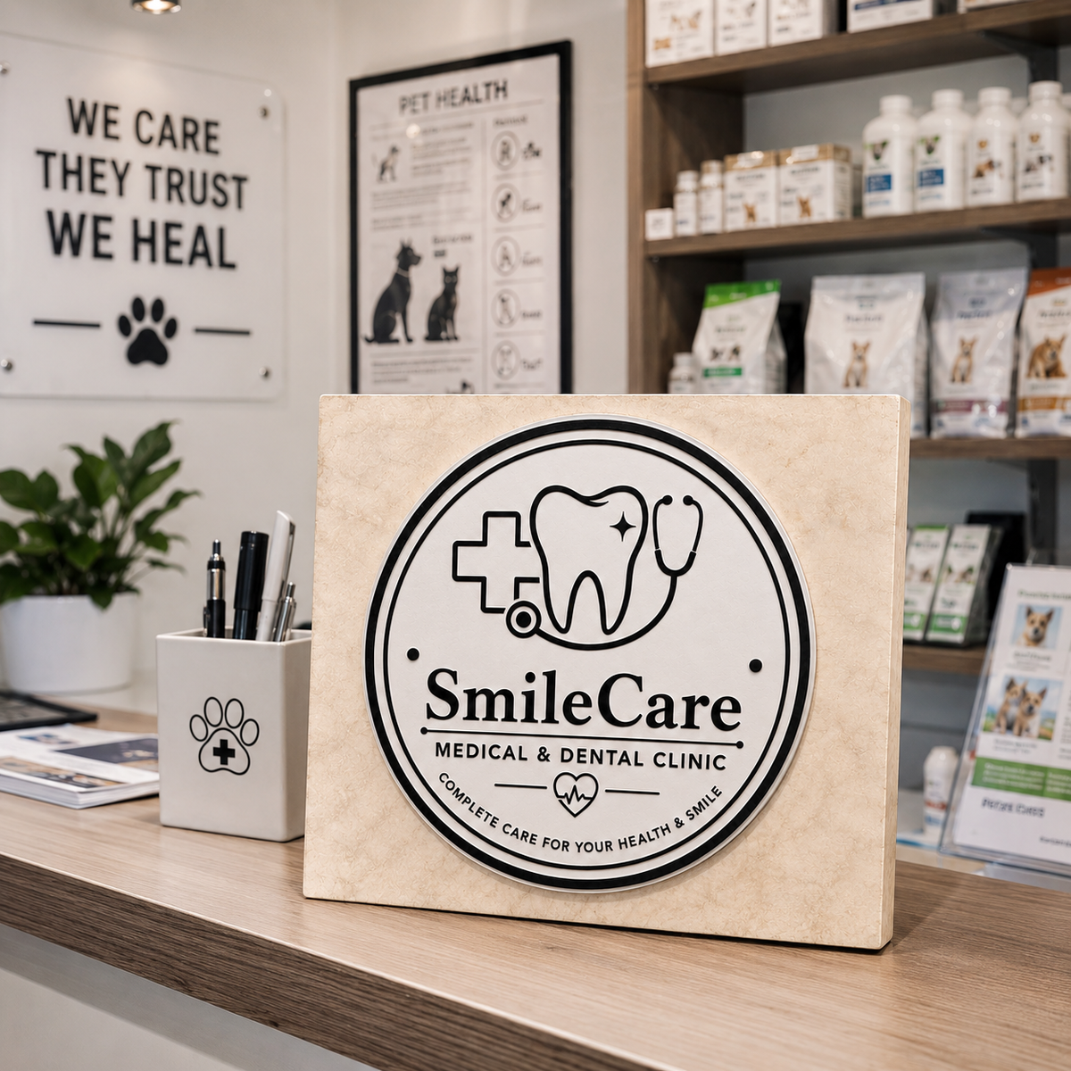 Big Custom Stamp for Medical Clinic / Dental Office | Logo Stamp – StampMyMark®