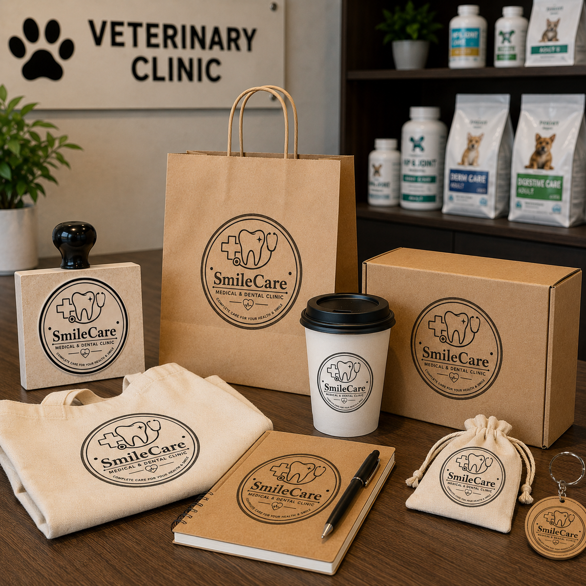 Big Custom Stamp for Medical Clinic / Dental Office | Logo Stamp – StampMyMark®