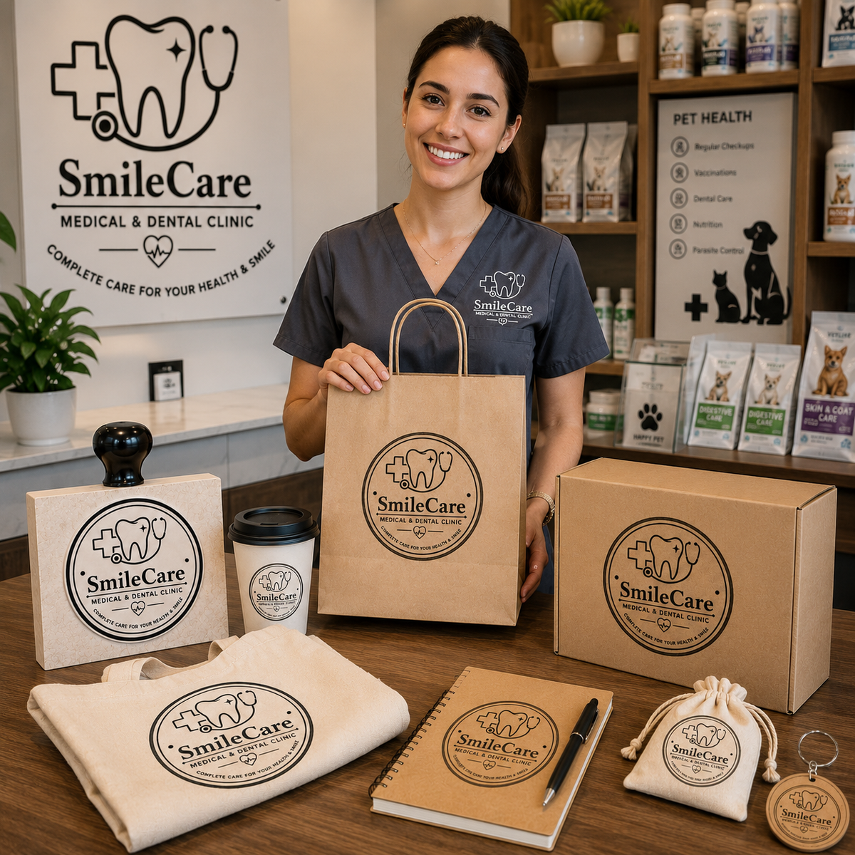 Big Custom Stamp for Medical Clinic / Dental Office | Logo Stamp – StampMyMark®
