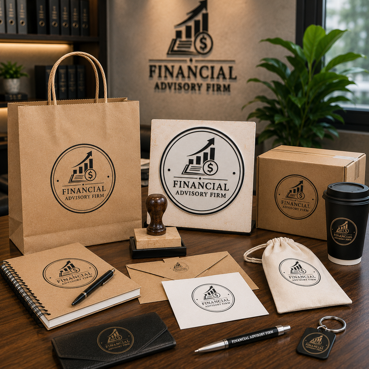 Big Custom Stamp for Financial Advisory Firm | Logo Stamp – StampMyMark®