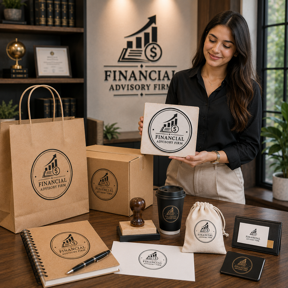 Big Custom Stamp for Financial Advisory Firm | Logo Stamp – StampMyMark®