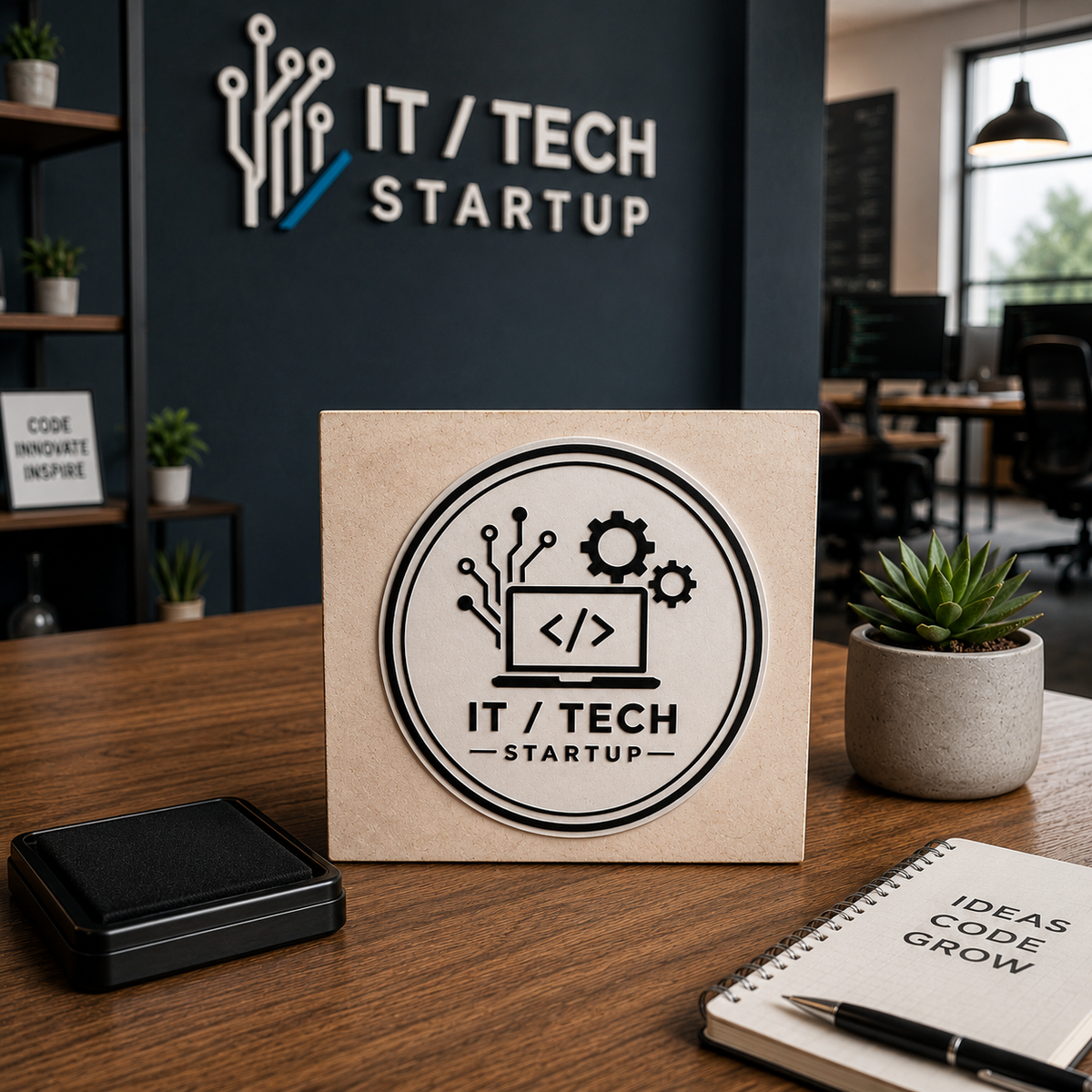 Big Custom Stamp for IT / Tech Startup | Logo Stamp – StampMyMark®