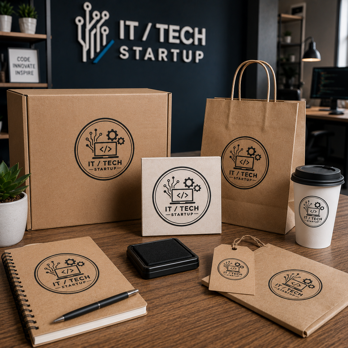 Big Custom Stamp for IT / Tech Startup | Logo Stamp – StampMyMark®