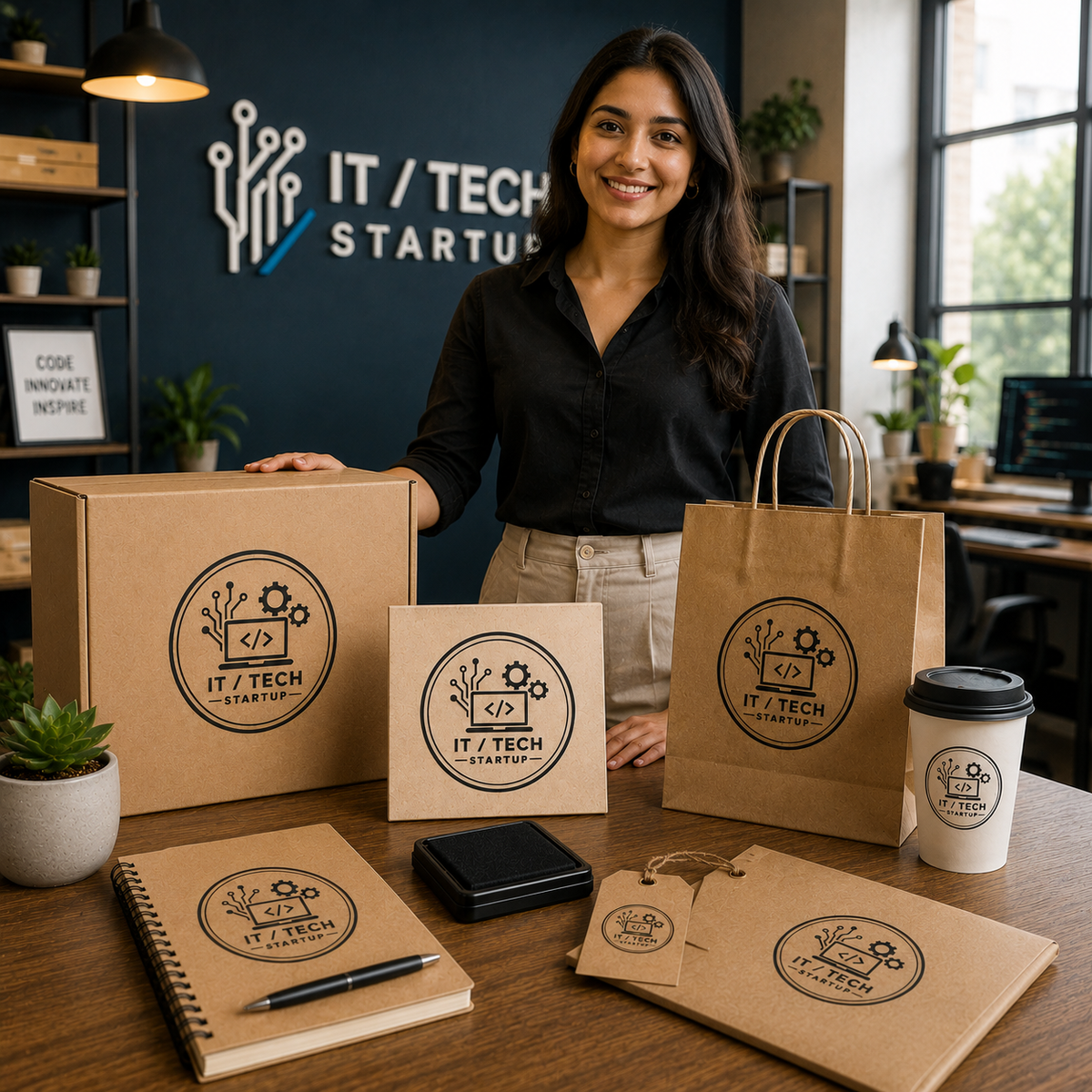 Big Custom Stamp for IT / Tech Startup | Logo Stamp – StampMyMark®