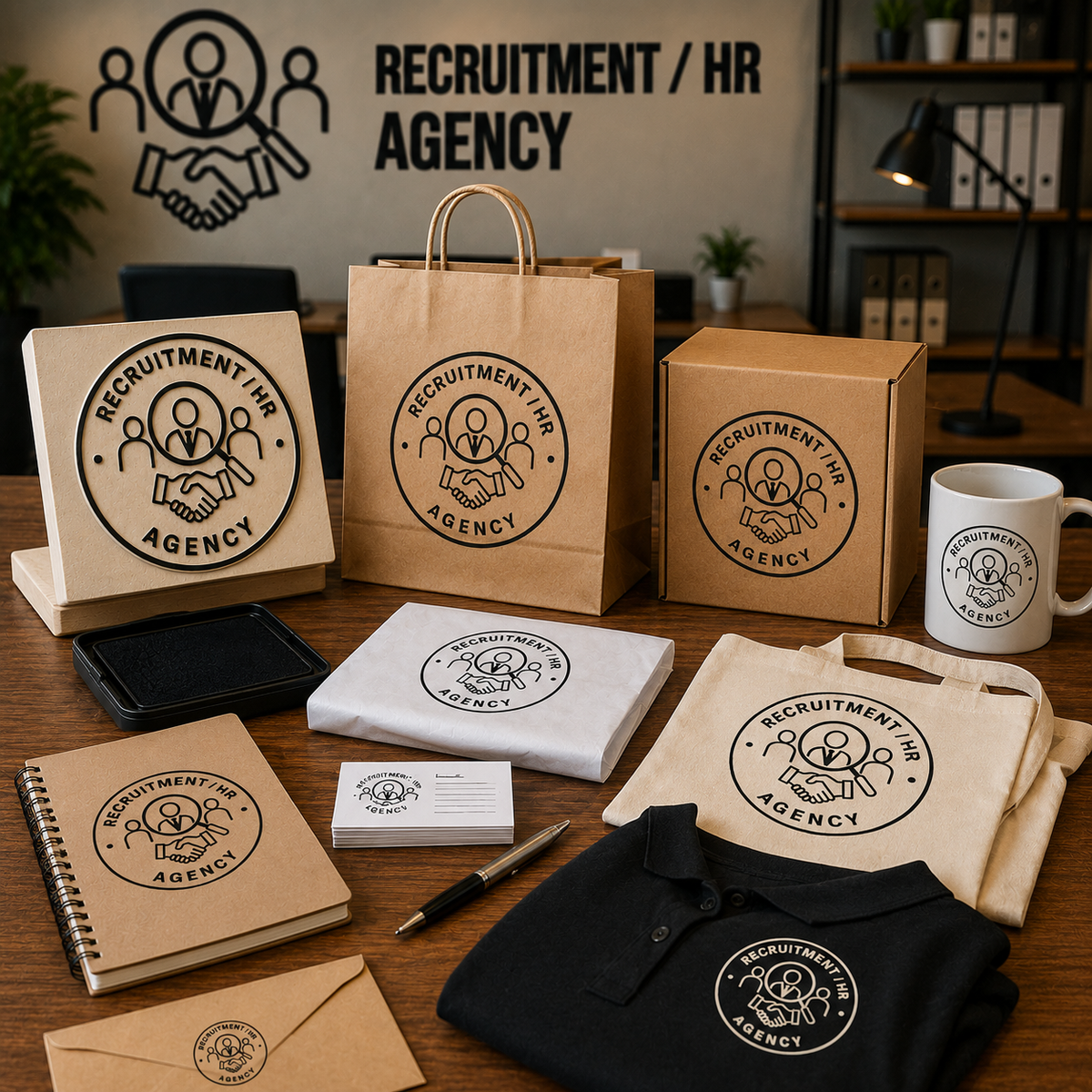 Big Custom Stamp for Recruitment / HR Agency | Logo Stamp – StampMyMark®