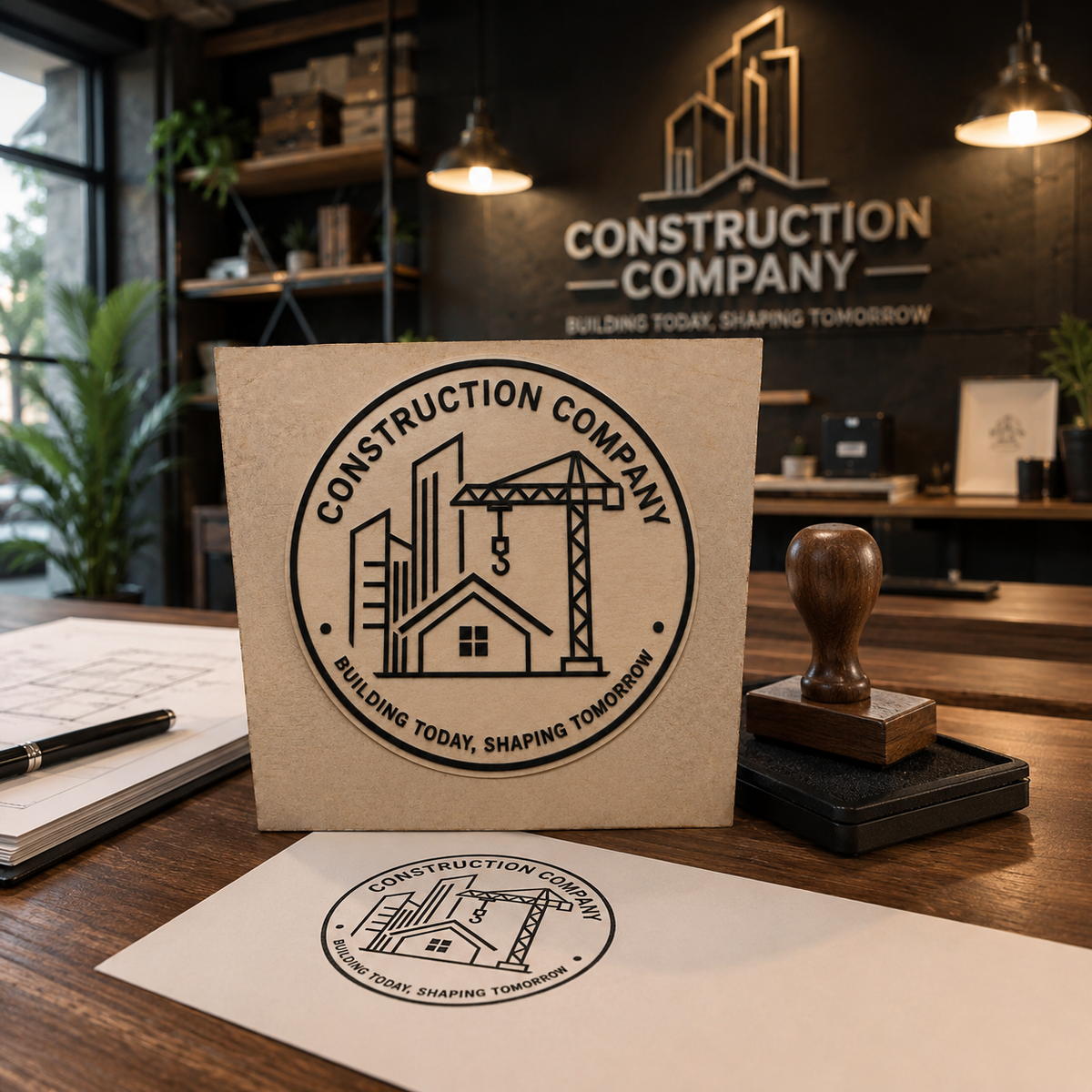 Big Custom Stamp for Construction Company | Logo Stamp – StampMyMark®