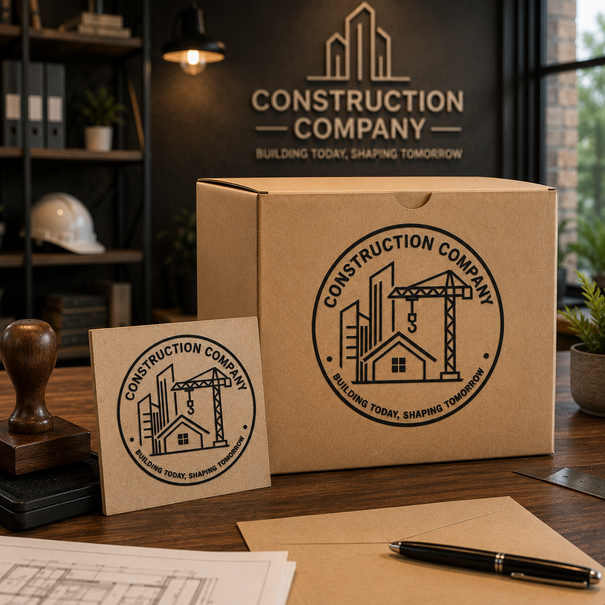 Big Custom Stamp for Construction Company | Logo Stamp – StampMyMark®