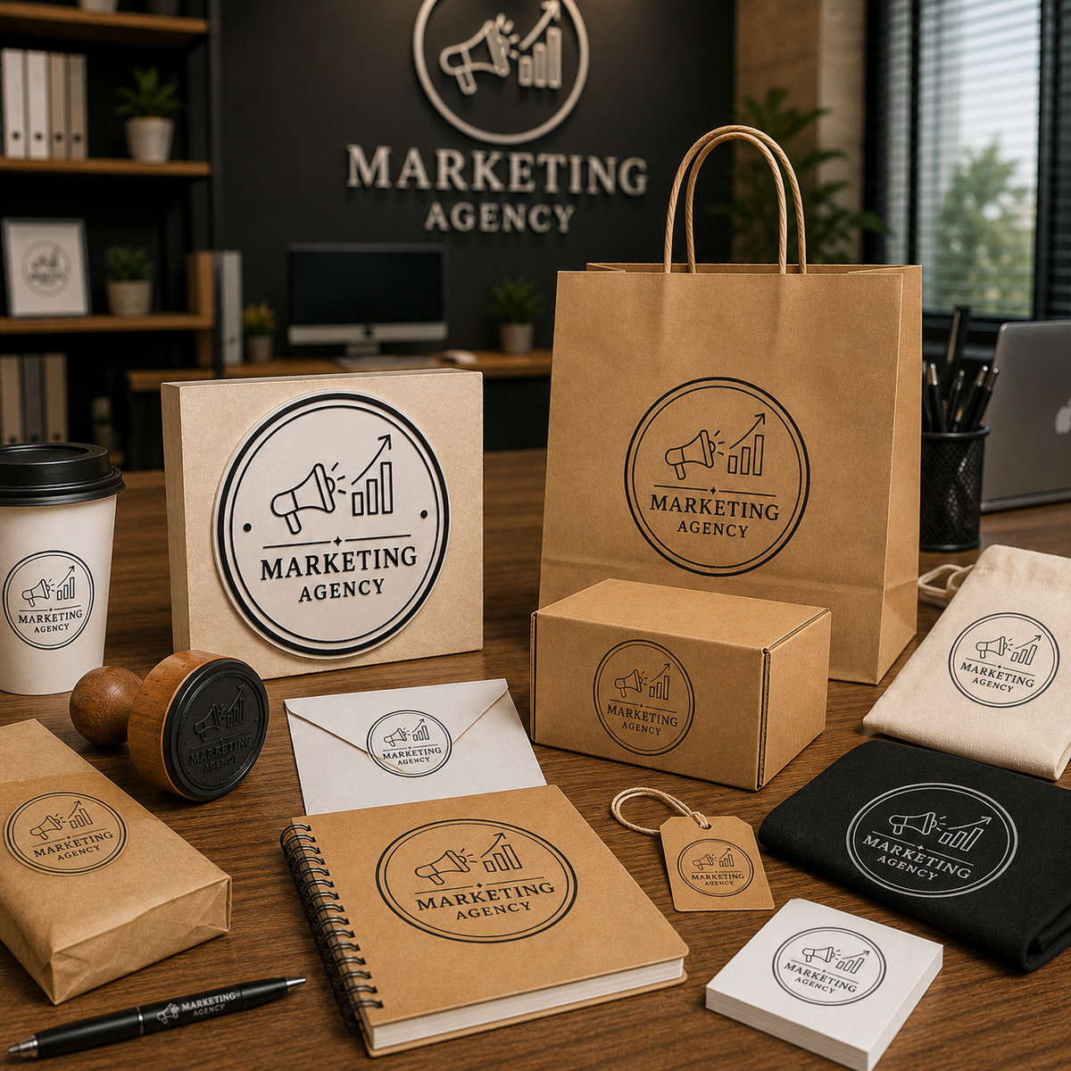 Big Custom Stamp for Marketing Agency | Logo Stamp – StampMyMark®