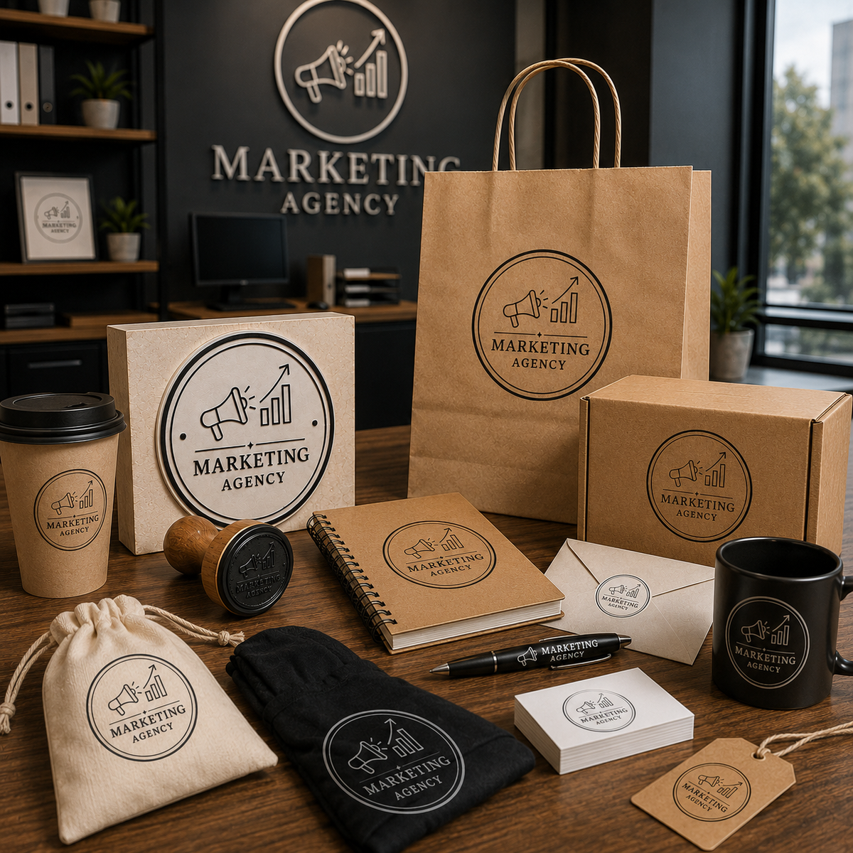 Big Custom Stamp for Marketing Agency | Logo Stamp – StampMyMark®