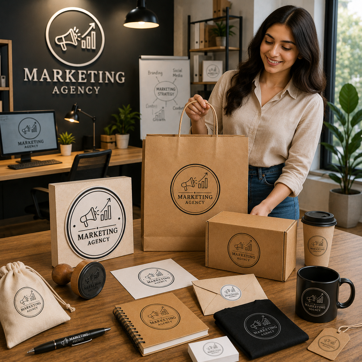 Big Custom Stamp for Marketing Agency | Logo Stamp – StampMyMark®