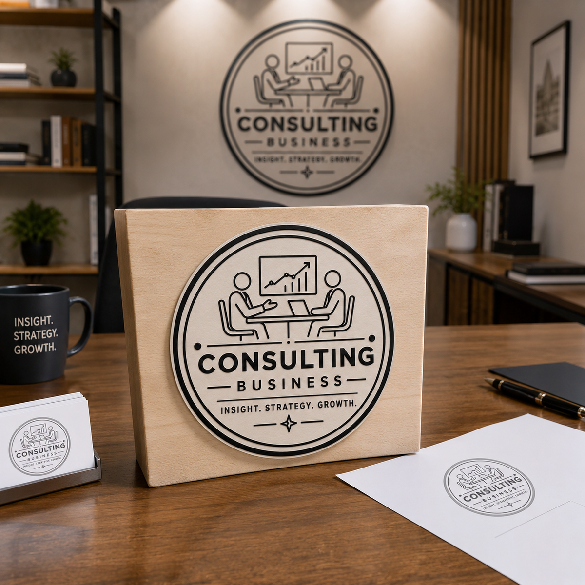 Big Custom Stamp for Consulting Business | Logo Stamp – StampMyMark®