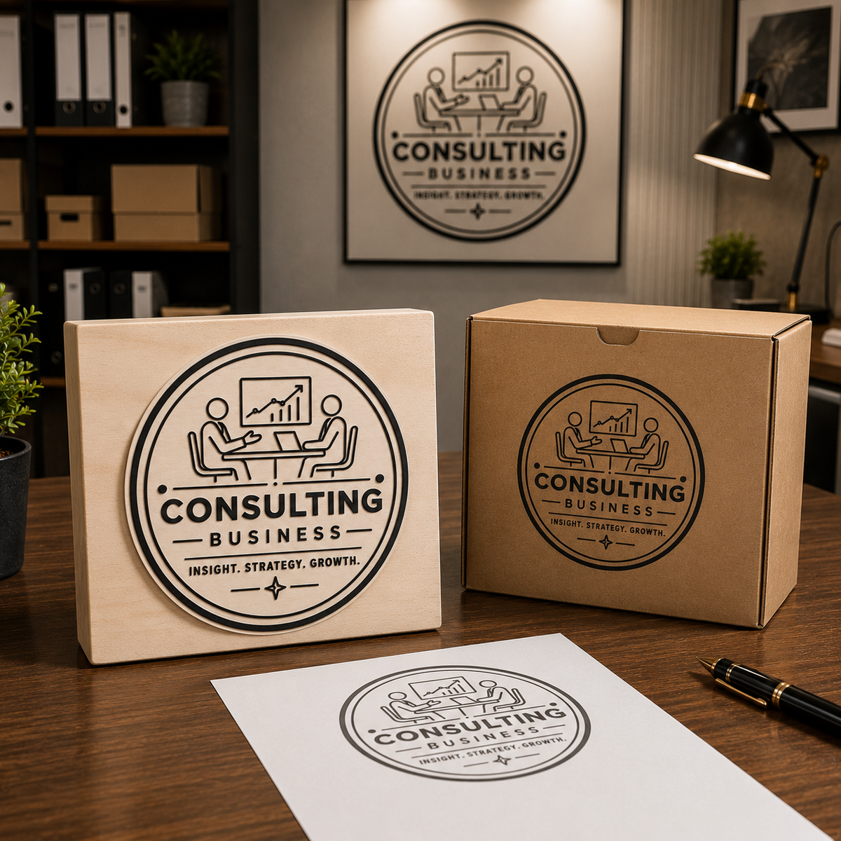 Big Custom Stamp for Consulting Business | Logo Stamp – StampMyMark®