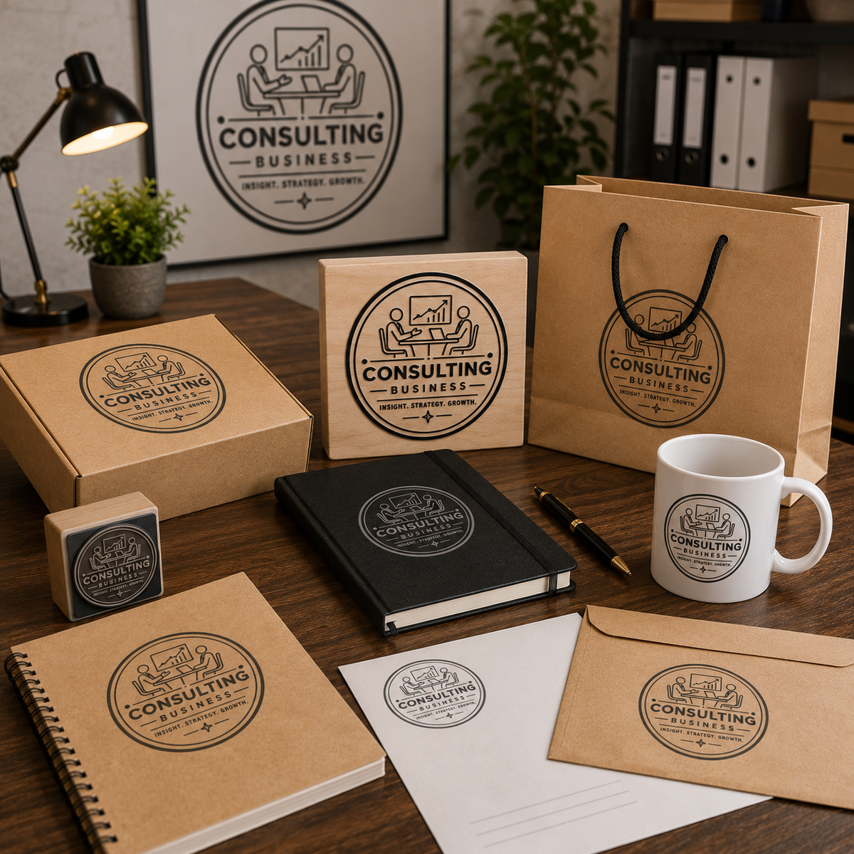 Big Custom Stamp for Consulting Business | Logo Stamp – StampMyMark®