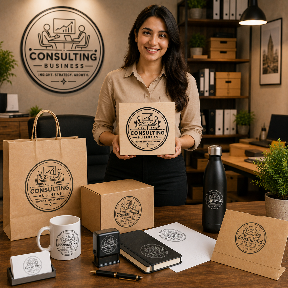 Big Custom Stamp for Consulting Business | Logo Stamp – StampMyMark®