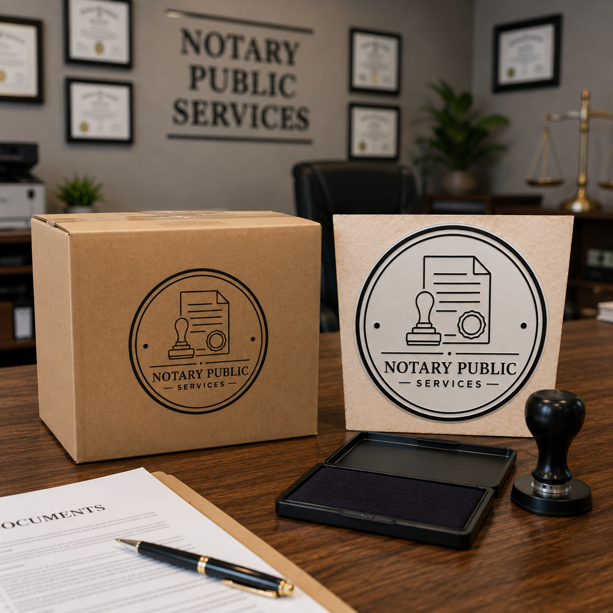 Big Custom Stamp for Notary Public Services | Logo Stamp – StampMyMark®
