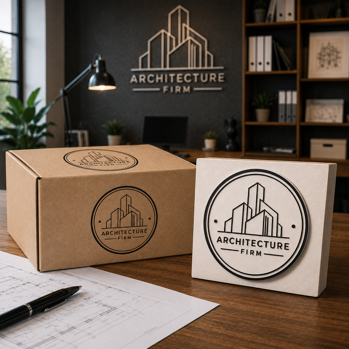 Big Custom Stamp for Architecture Firm | Logo Stamp – StampMyMark®