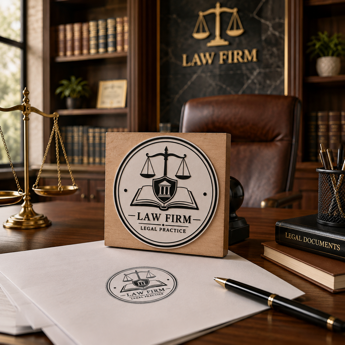 Big Custom Stamp for Law Firm / Legal Practice | Logo Stamp – StampMyMark®