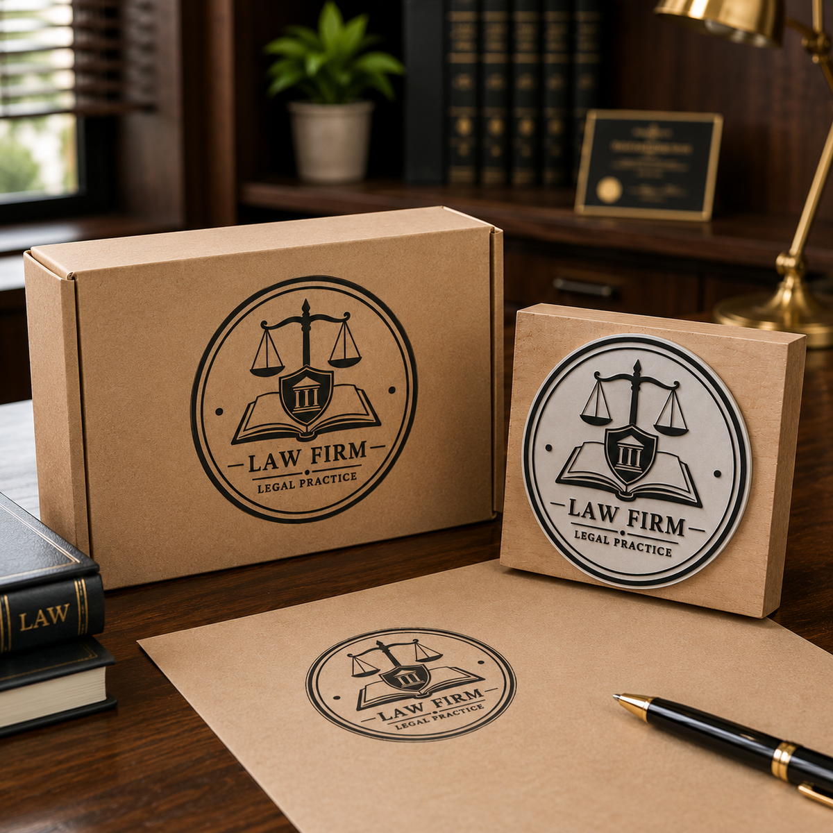 Big Custom Stamp for Law Firm / Legal Practice | Logo Stamp – StampMyMark®