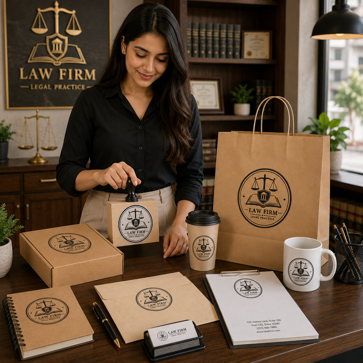 Big Custom Stamp for Law Firm / Legal Practice | Logo Stamp – StampMyMark®