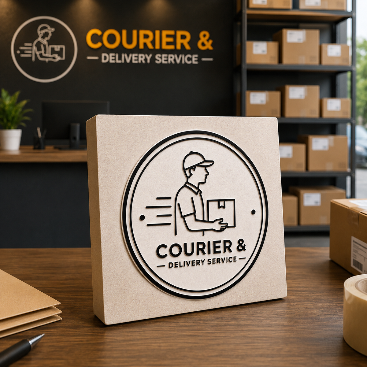 Big Custom Stamp for Courier & Delivery Service | Logo Stamp – StampMyMark®