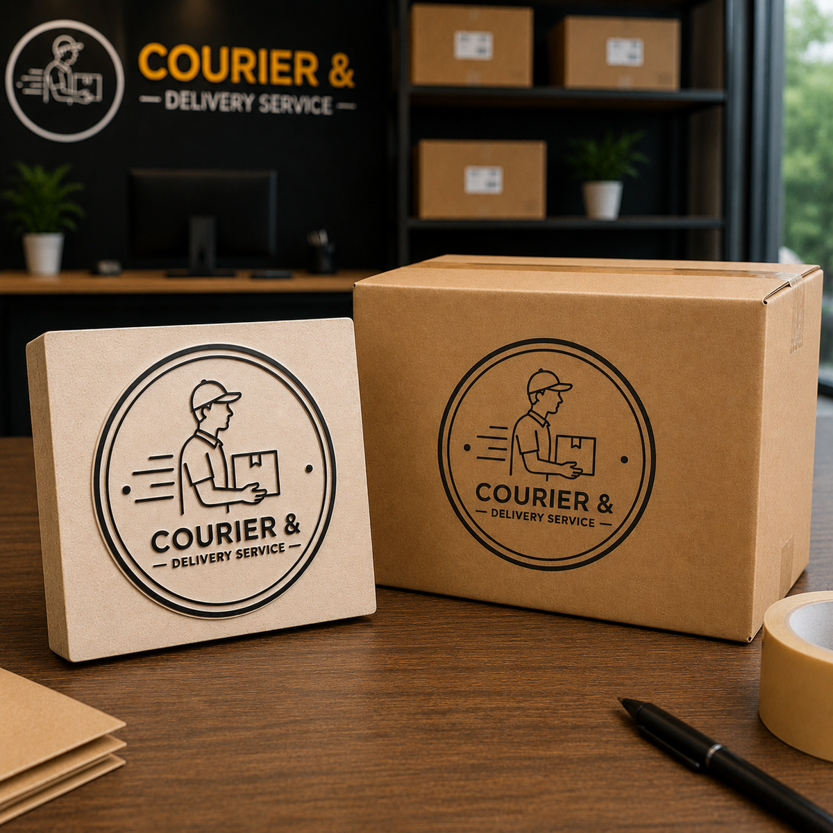 Big Custom Stamp for Courier & Delivery Service | Logo Stamp – StampMyMark®