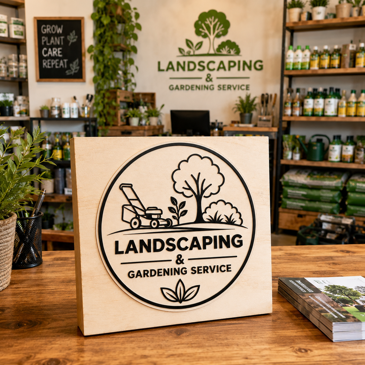 Big Custom Stamp for Landscaping & Gardening Service | Logo Stamp – StampMyMark®
