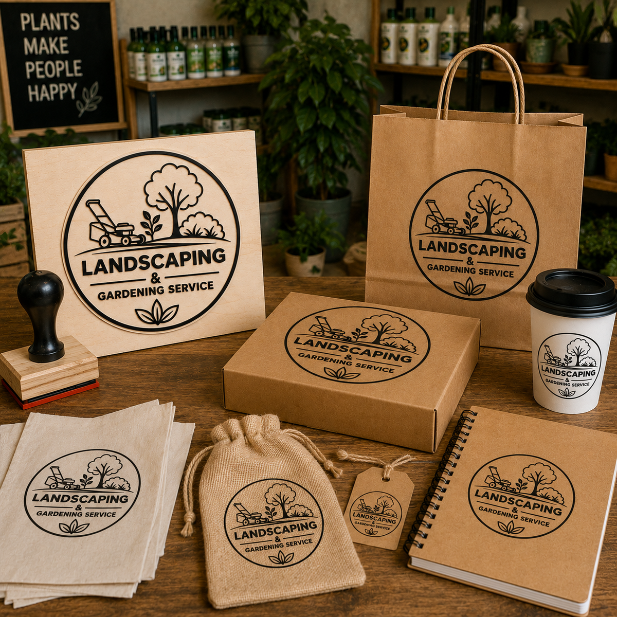 Big Custom Stamp for Landscaping & Gardening Service | Logo Stamp – StampMyMark®