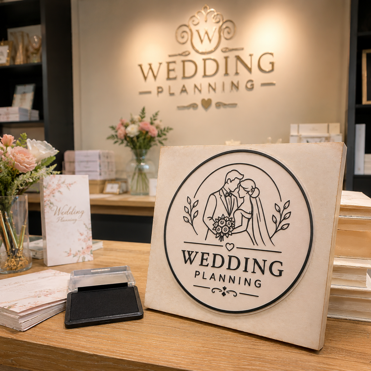 Big Custom Stamp for Wedding Planning Business | Logo Stamp – StampMyMark®