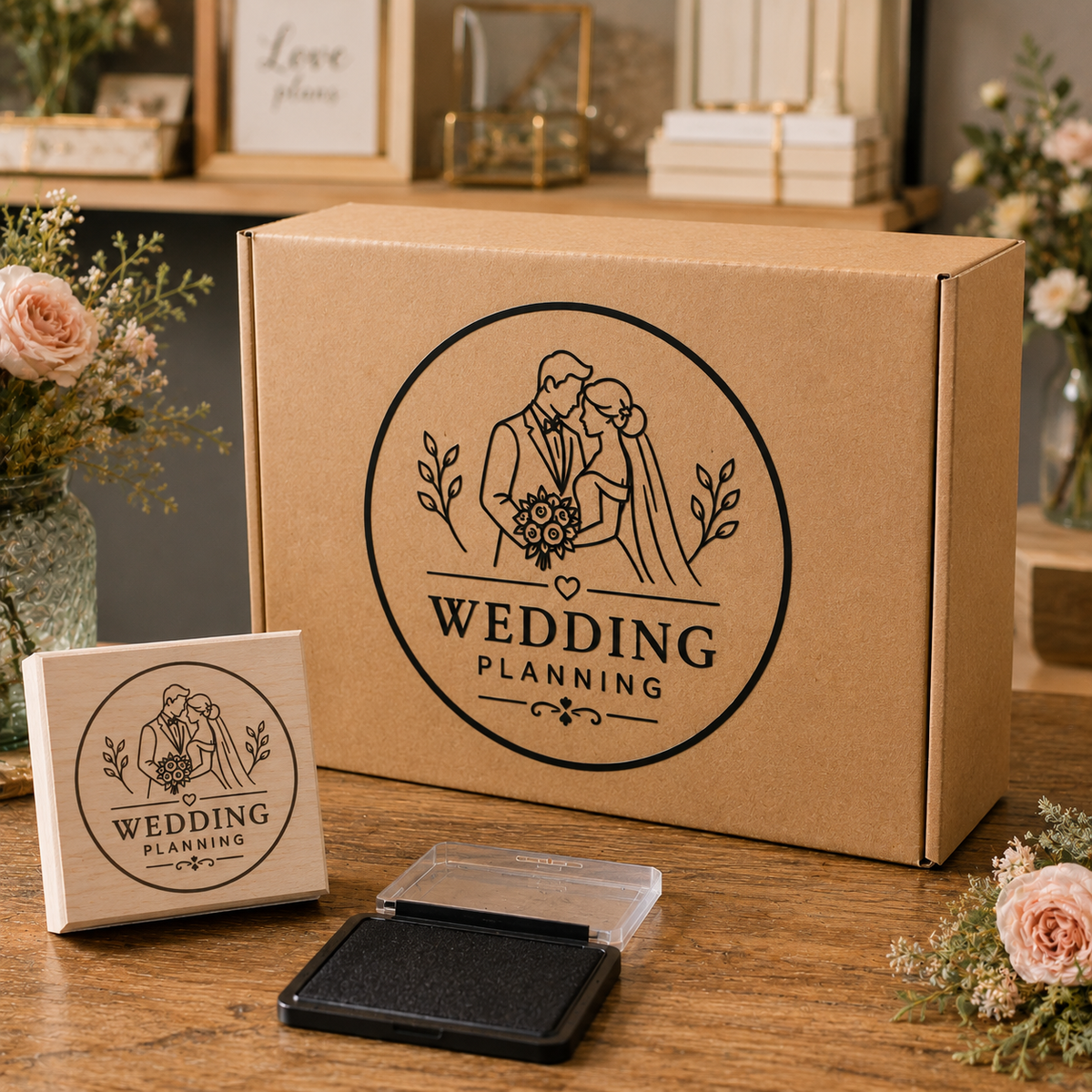 Big Custom Stamp for Wedding Planning Business | Logo Stamp – StampMyMark®