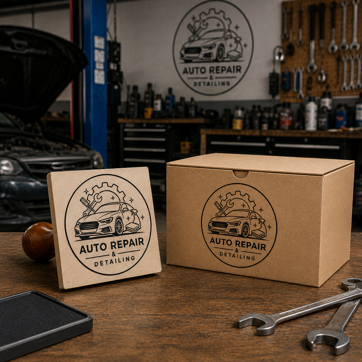 Big Custom Stamp for Auto Repair / Detailing | Logo Stamp – StampMyMark®