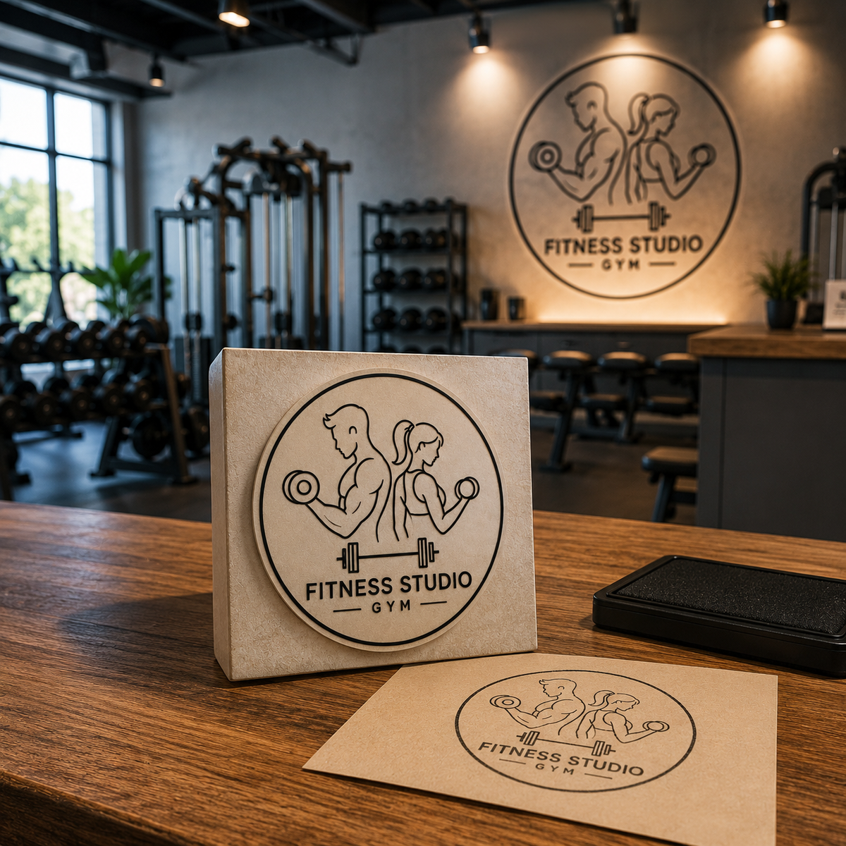 Big Custom Stamp for Fitness Studio / Gym | Logo Stamp – StampMyMark®