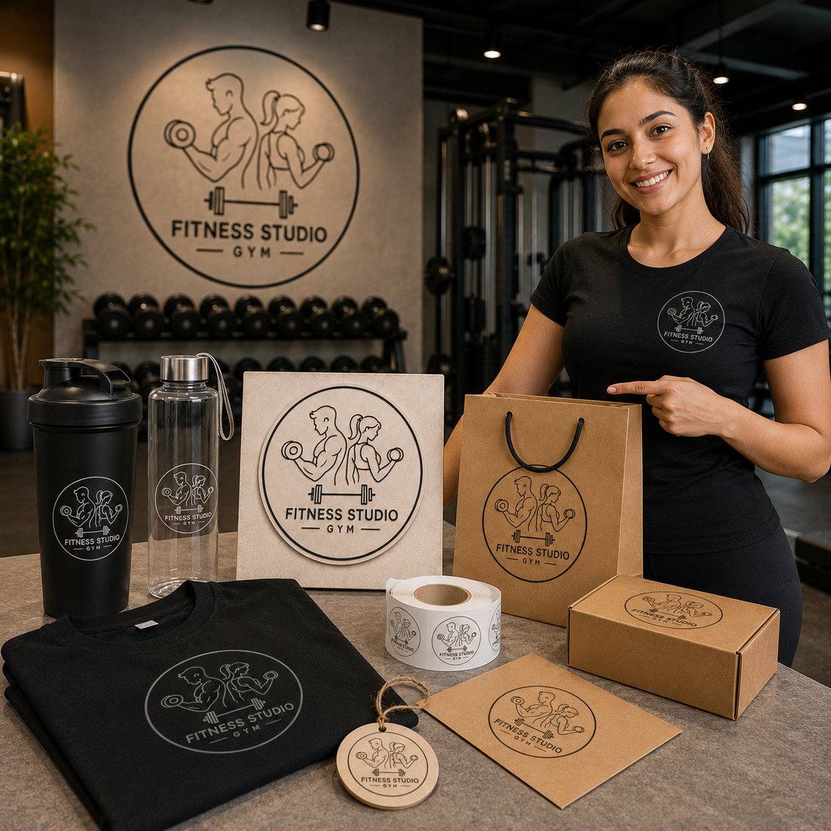 Big Custom Stamp for Fitness Studio / Gym | Logo Stamp – StampMyMark®